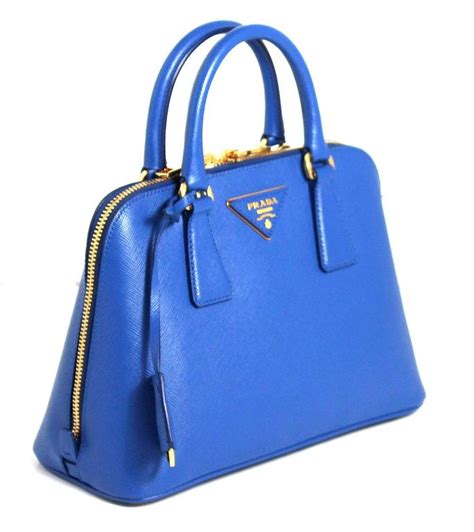 prada azzurro|Prada Cobalt Azzuro Saffiano Promenade Bag.